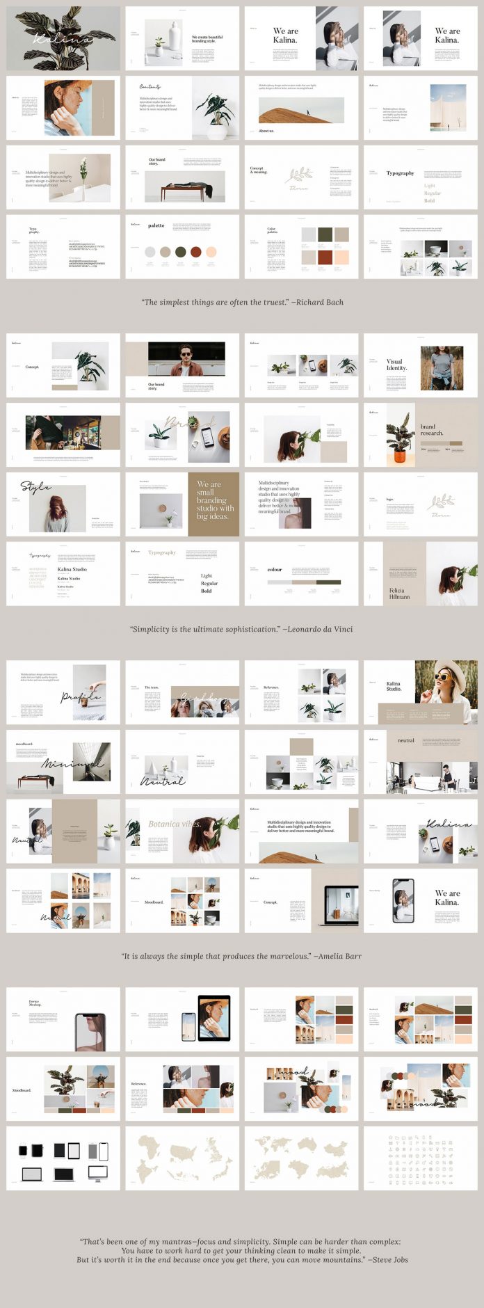 KALINA - Keynote and Powerpoint brand guidelines template