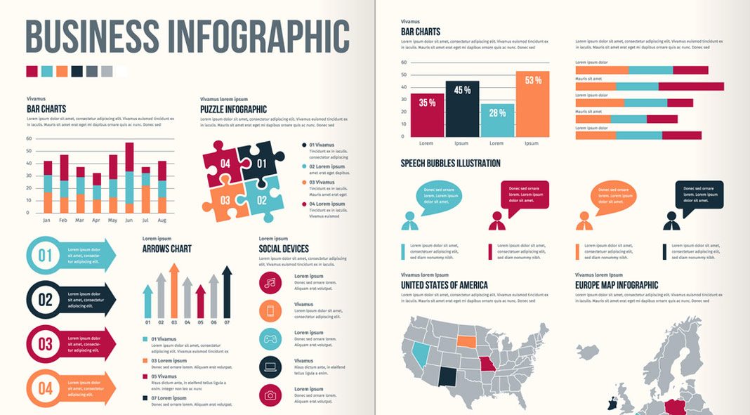 Adobe Stock Business Infographic Set by @Petr.