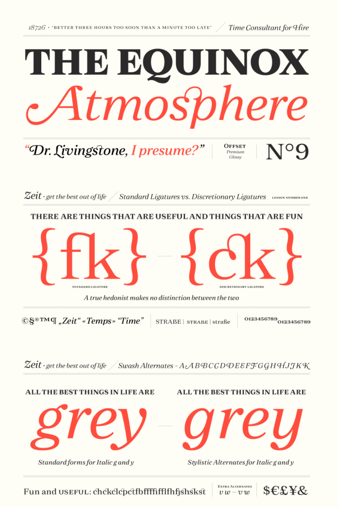 Zeit font family from Fenotype