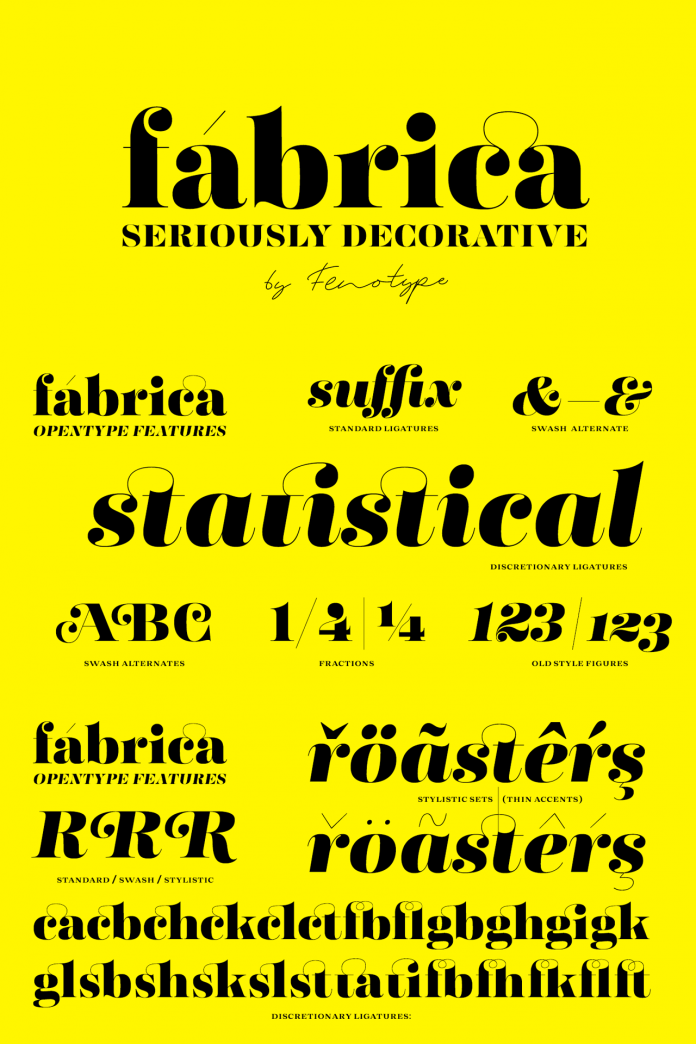 Fabrica display font by Fenotype.