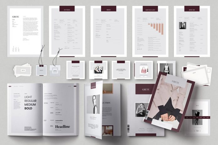 Grete branding templates bundle for Adobe InDesign.