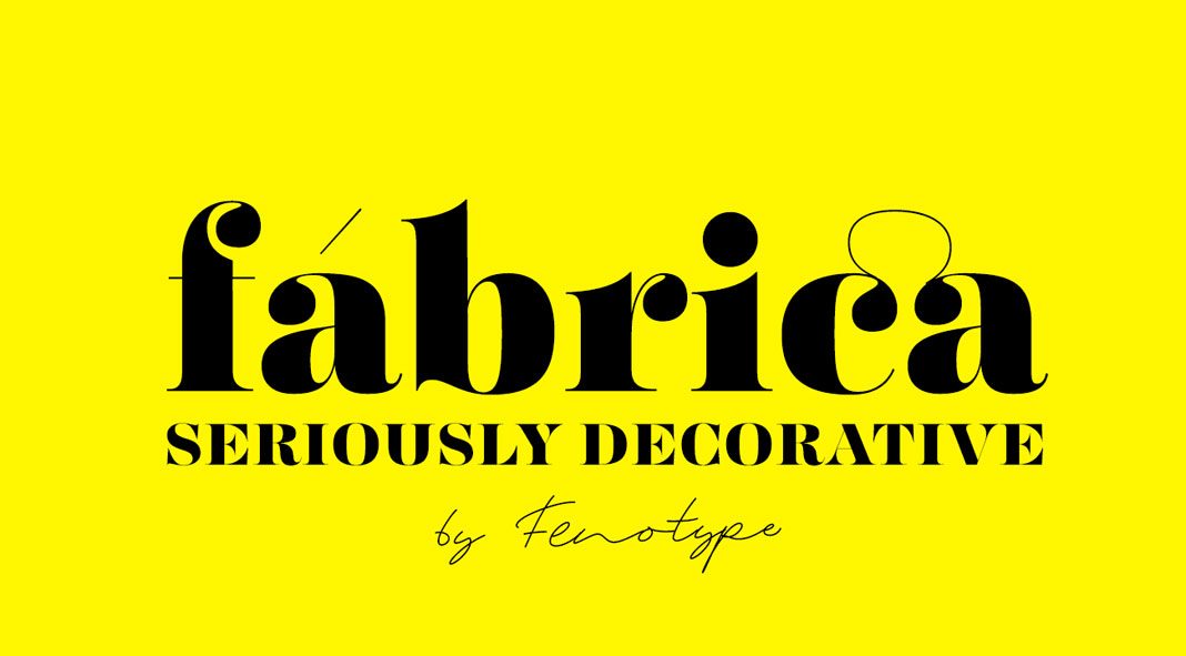 Fabrica display font by Fenotype.