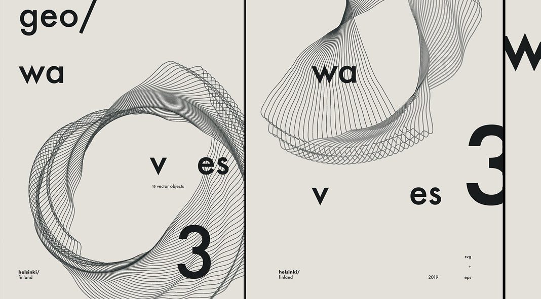 GEO/WAVES 3: download abstract vector graphics designed by studio codetoform.
