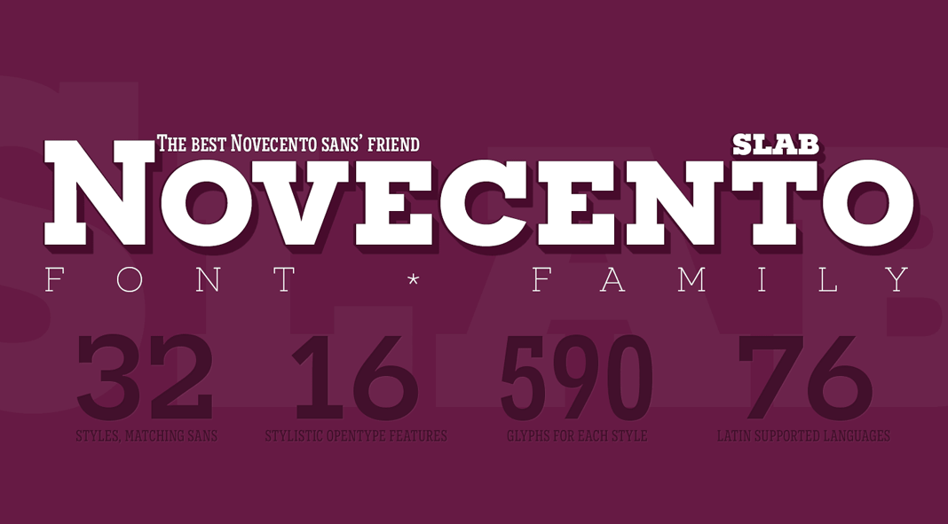 Novecento Slab Font Family by type foundry Synthview.
