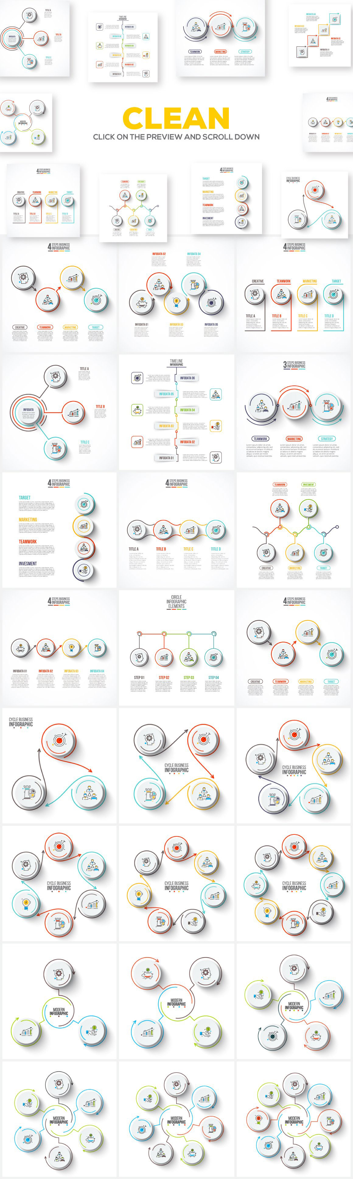 Clean Infographics