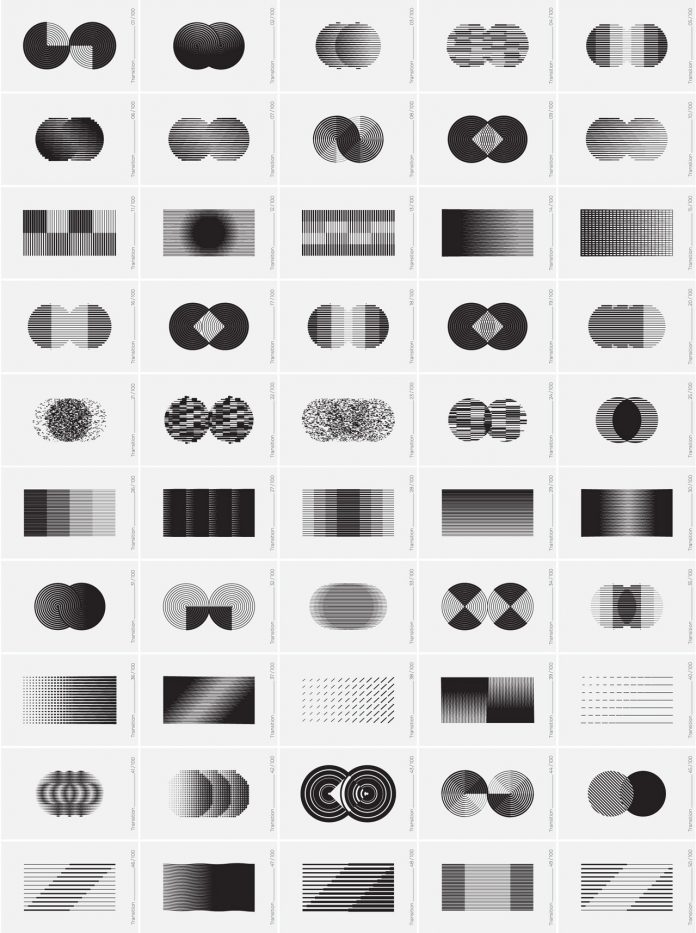 100 transition vector shapes by Ivan Kamzyst.