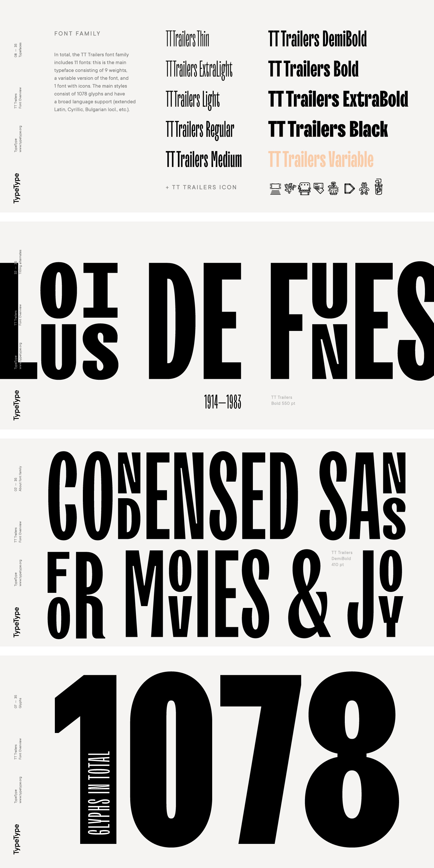 TT Trailers font family by TypeType