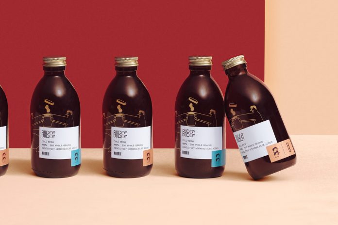 Branding and packaging design by graphic design studio Futura for nut butter brand Buddy Buddy