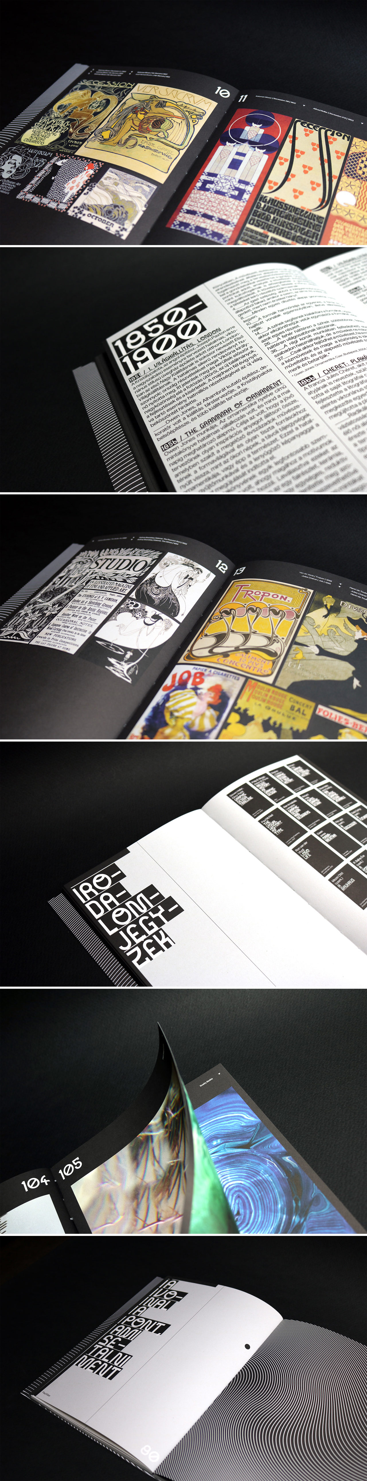 Graphic Design Timeline with design and text by Dora Balla.
