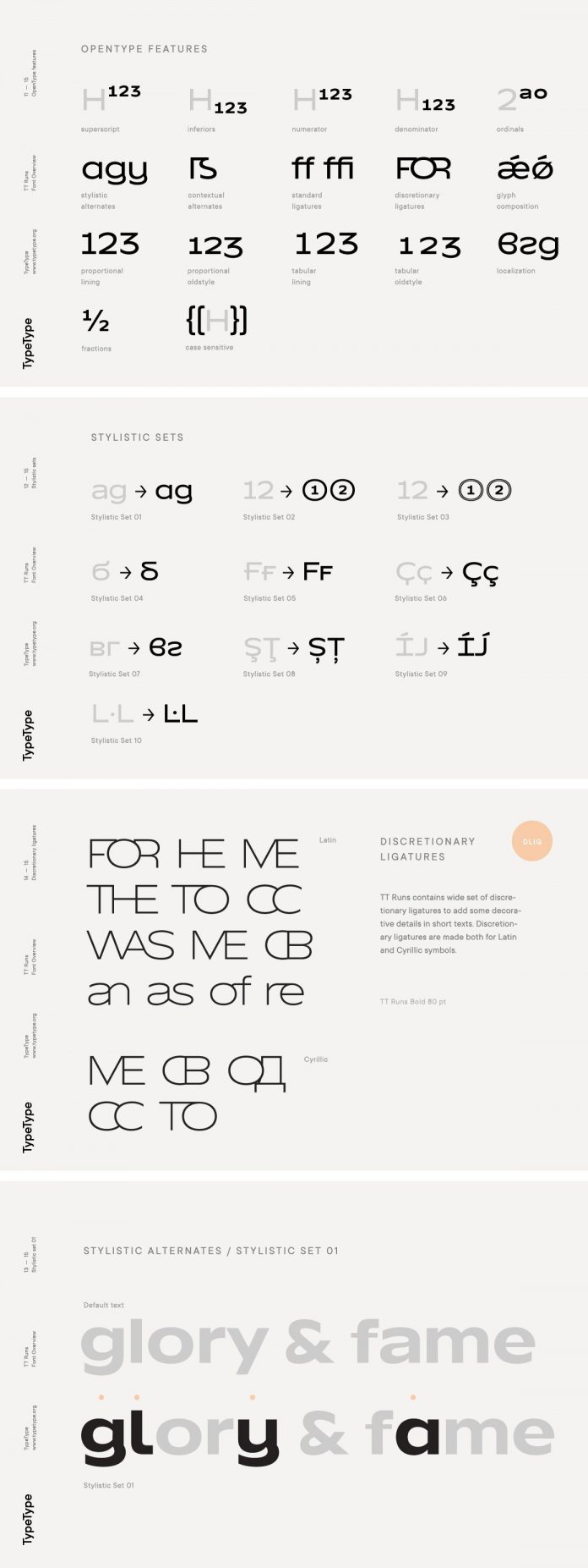 TT Runs font family from foundry TypeType.