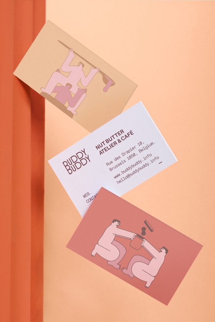 Branding and packaging design by graphic design studio Futura for nut butter brand Buddy Buddy
