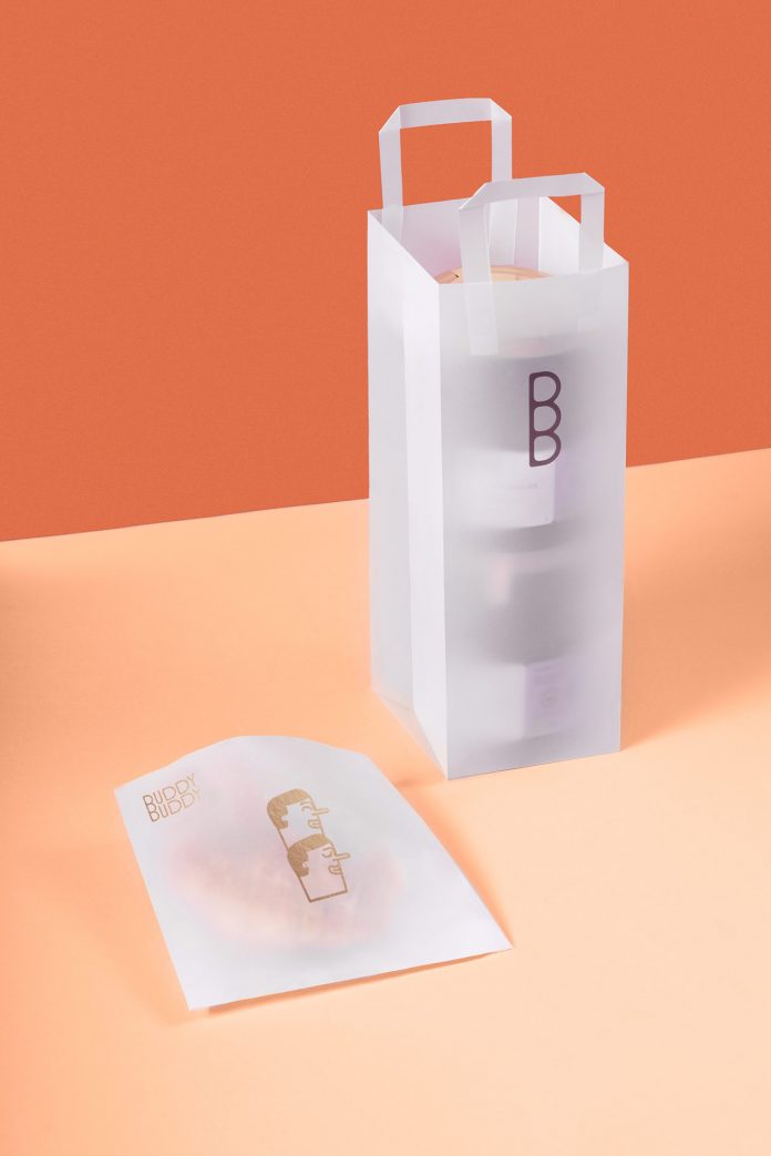 Branding and packaging design by graphic design studio Futura for nut butter brand Buddy Buddy