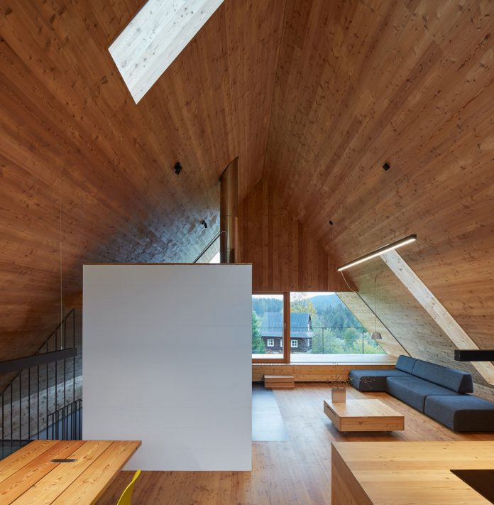 Weekend House in Beskydy by Pavel Míček Architects.