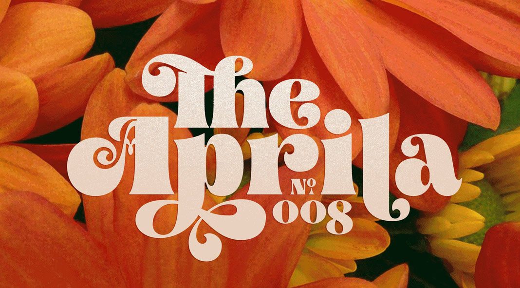 Aprila Font Family, a typeface inspired by the 1960s Hippies Movement.