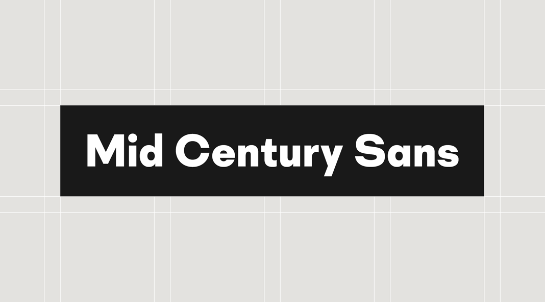 Mid Century Sans font family from Dharma Type.