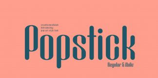 Popstick Font from Creative Media Lab.