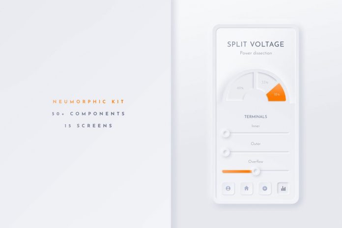 Neumorphic Soft UI Kit for Adobe Photoshop and Sketch.