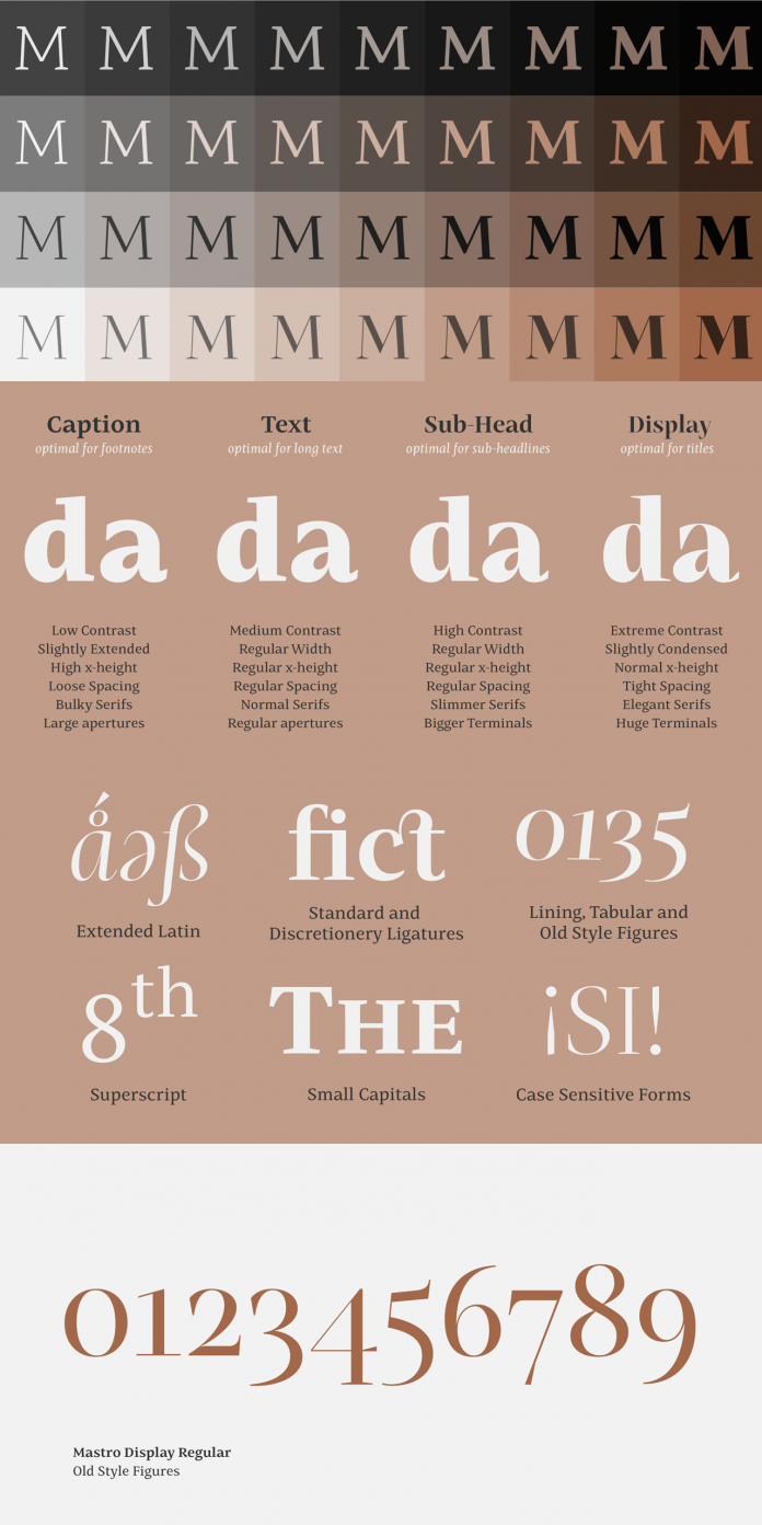 Mastro font family by Ndiscover.