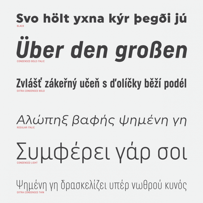 Uniform Pro font family from Miller Type Foundry.