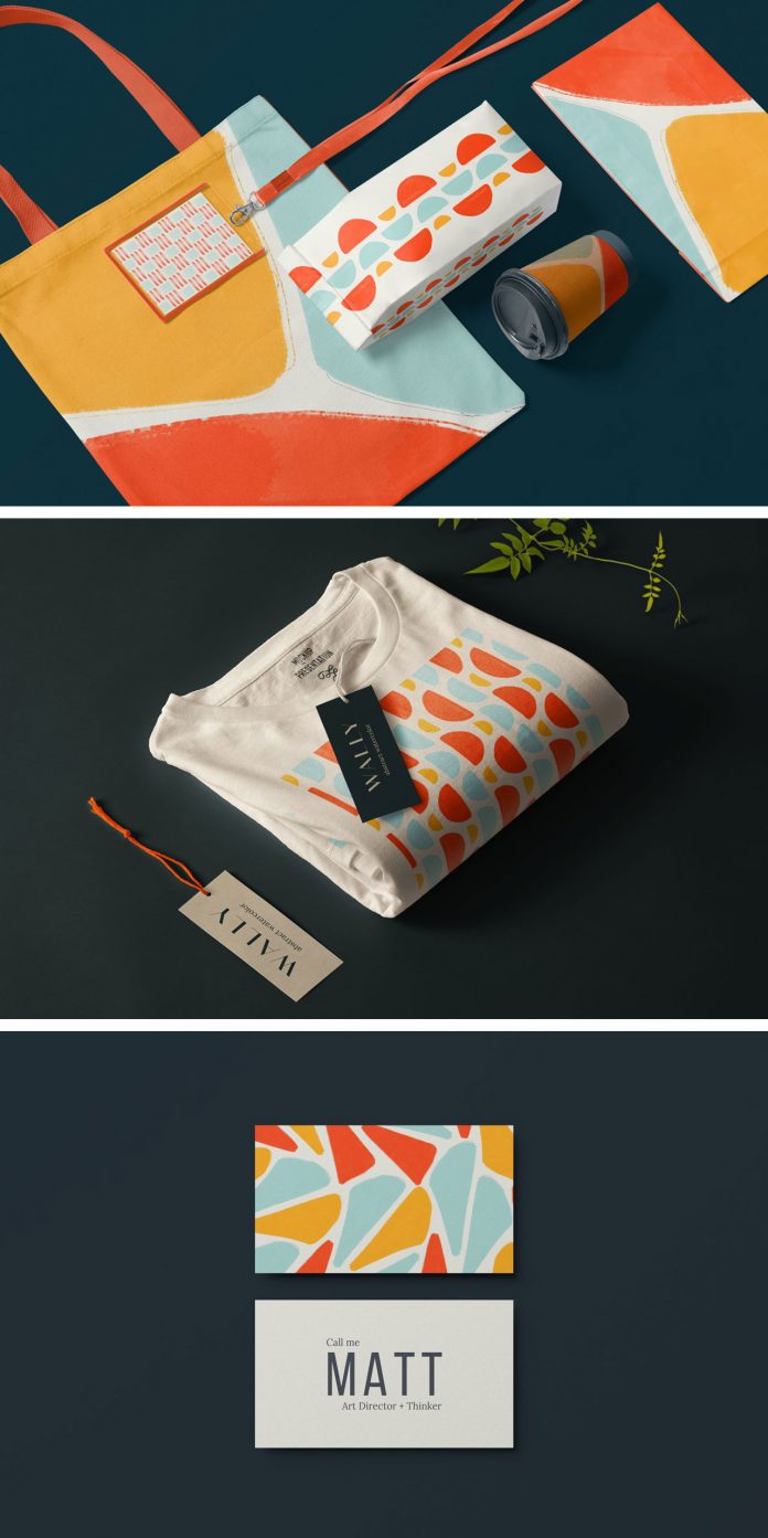 WAVA: bold, abstract, ready-to-use watercolor shapes by Delightful Design.