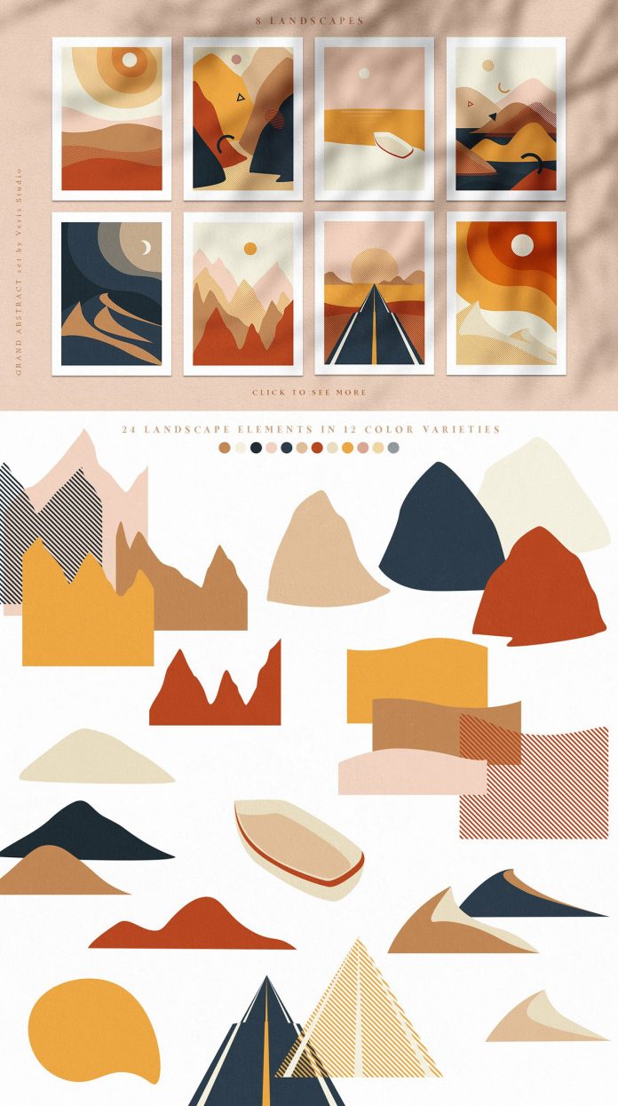 Grand Abstract: Modern Geometric Vector Graphic Design Set