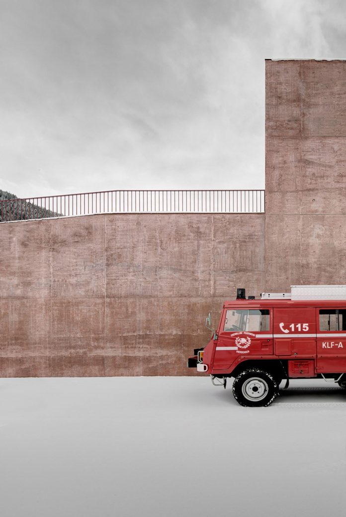 Fire department in Vierschach by Pedevilla Architects.