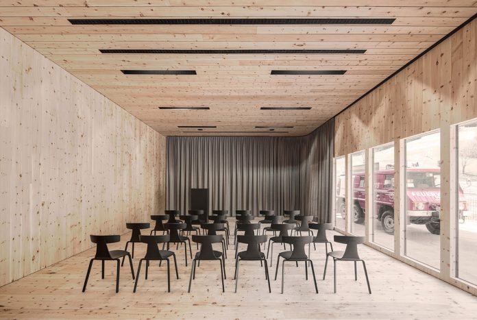 Fire department in Vierschach by Pedevilla Architects.