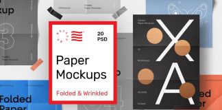 Folded Paper Mockups Folded Paper Mockups