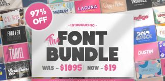 HUGE Font Bundle (162 Fonts) from Salt & Pepper Designs.