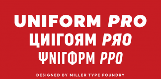 Uniform Pro Font Family from Miller Type Foundry Uniform Pro font family from Miller Type Foundry.