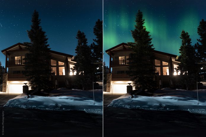 AI Augmented Sky (before & after)