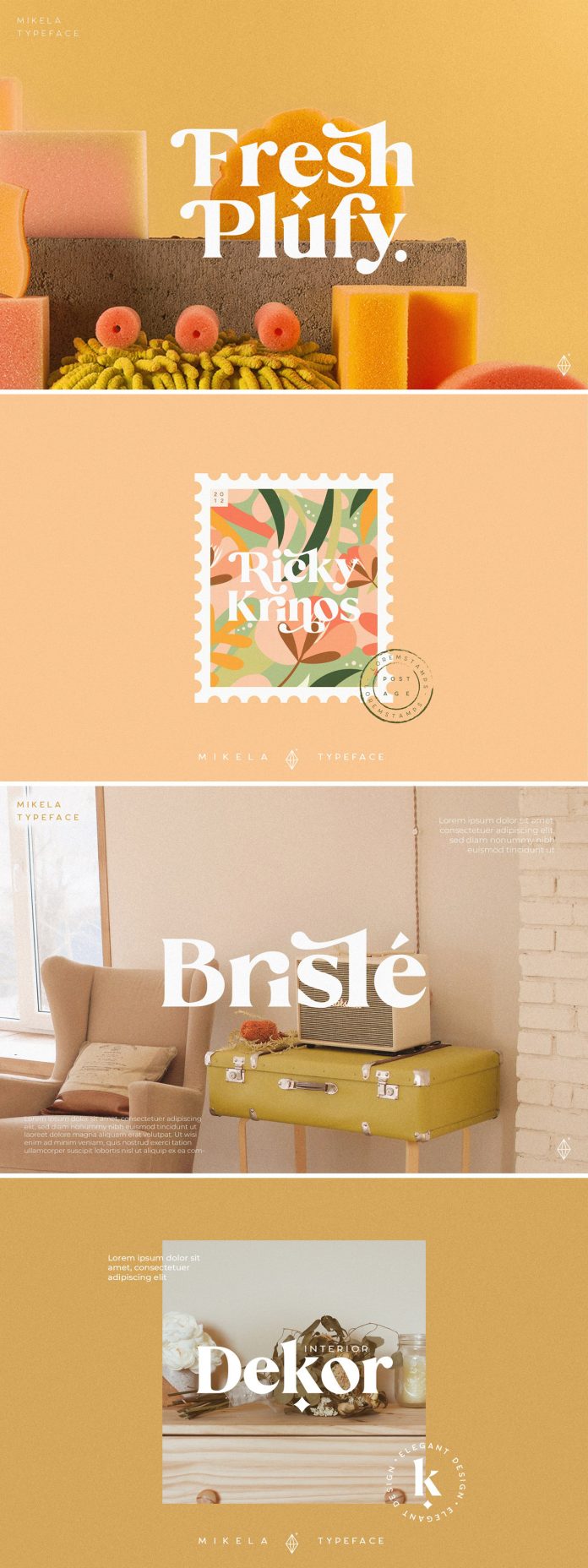 Mikela - Three Gorgeous Typefaces by NEWFLIX.Bro.