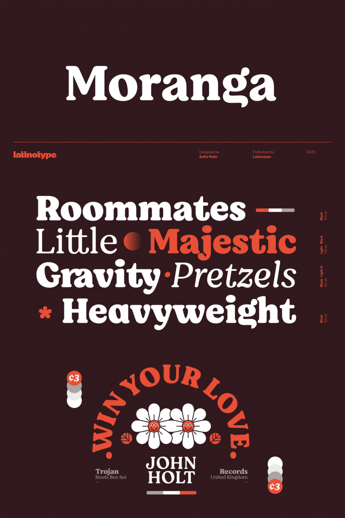 Moranga font family by Latinotype.