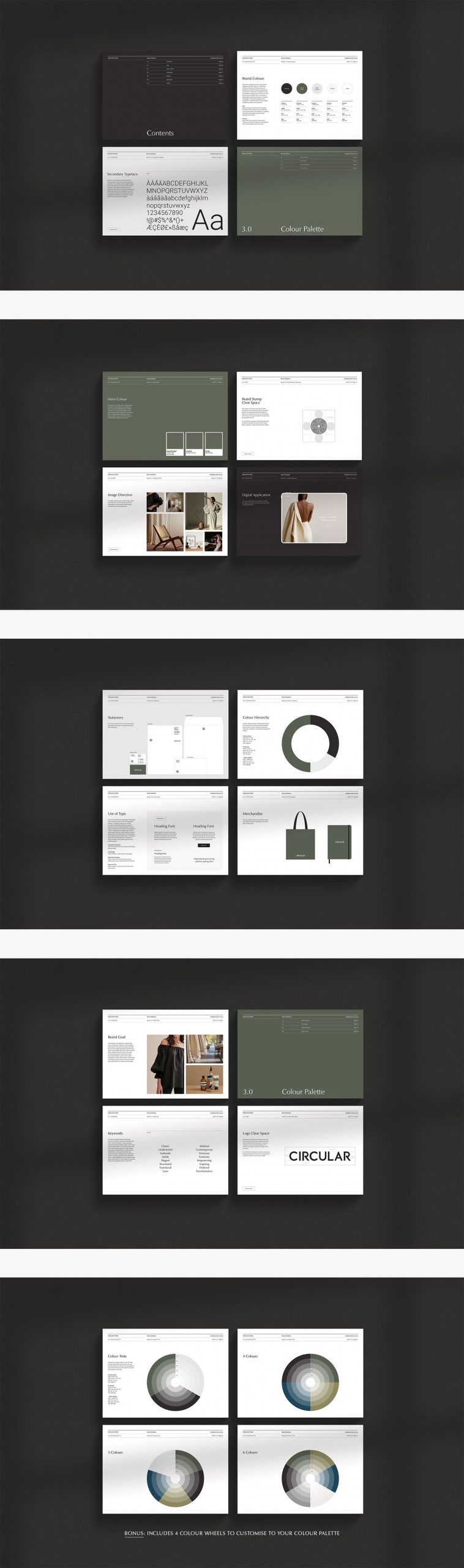 ODESSA brand guidelines by graphic design studio Circular.