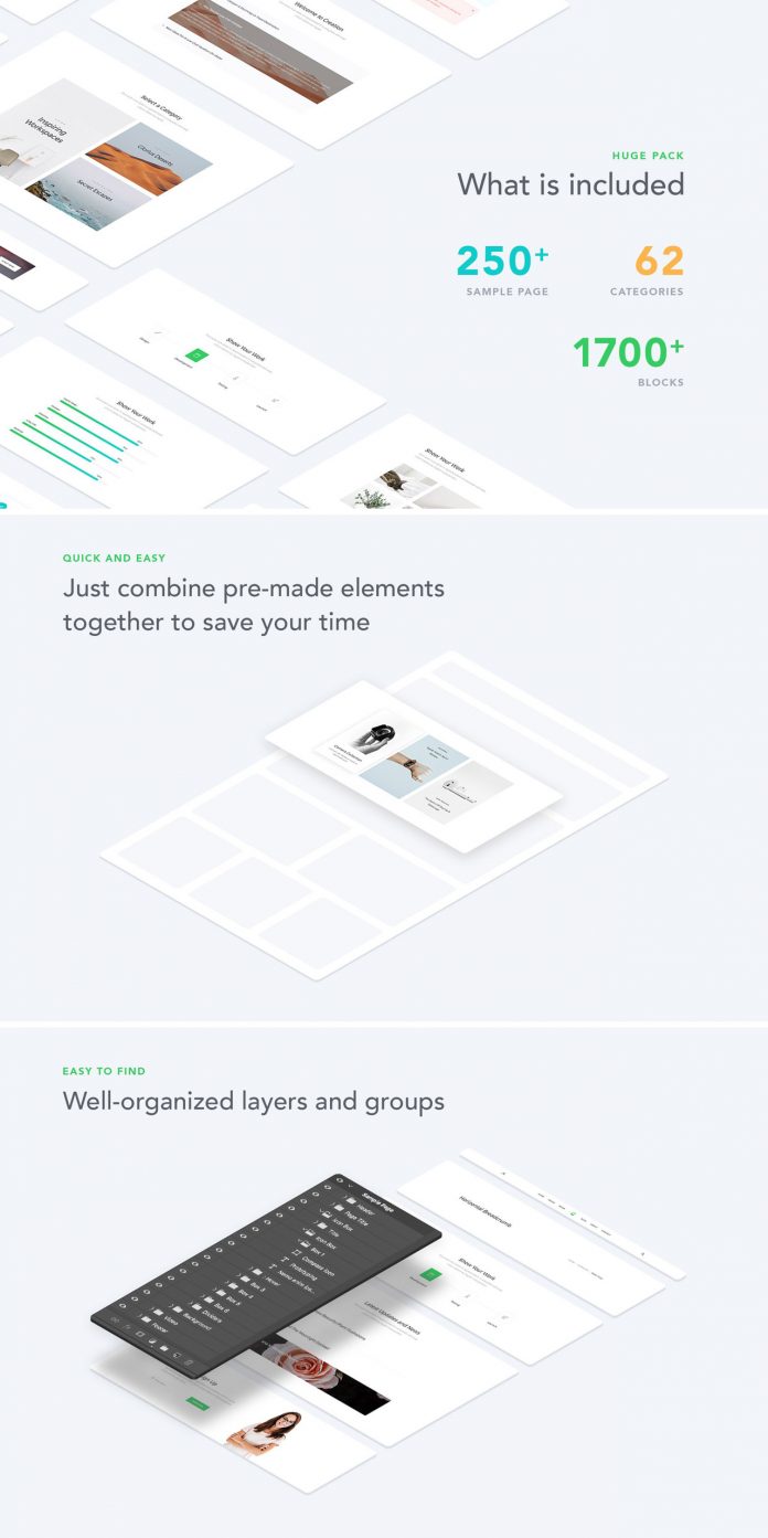 Web UI Creation Kit 1700+ blocks, 250+ pages.