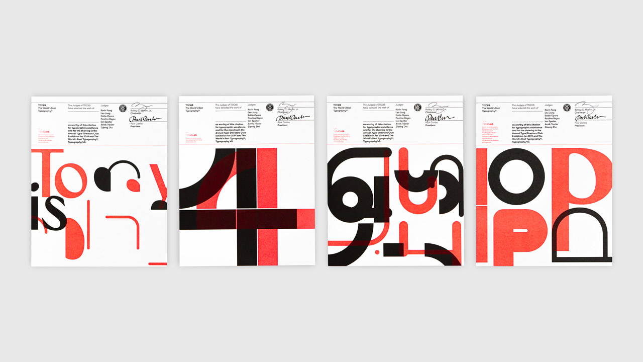The Type Directors Club visual identity by graphic design agency Bond.
