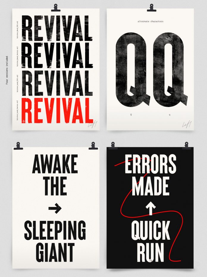 Brixton SVG typeface, a hand-printed font family by Ellen Luff.