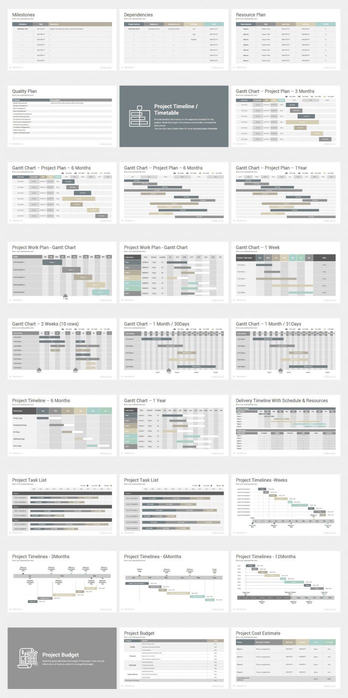 Project proposal Powerpoint template by SlideSalad.