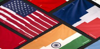 Meltdown Flags, a climate data initiative that visualizes the effects of global glacier retreat.