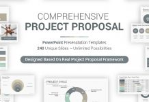 Project proposal Powerpoint template by SlideSalad.