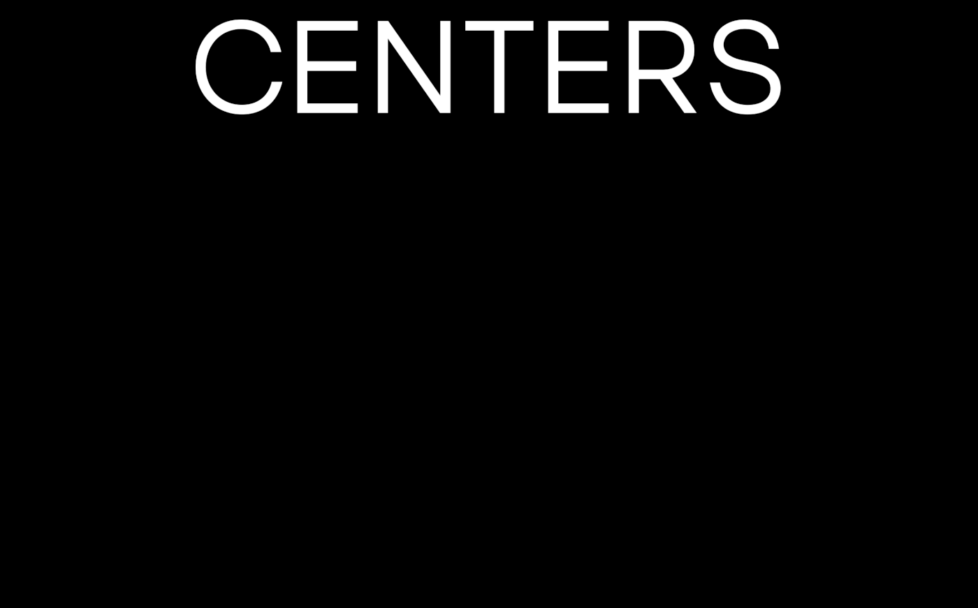 Branding and graphic design by Pilar Tobar for Centers.