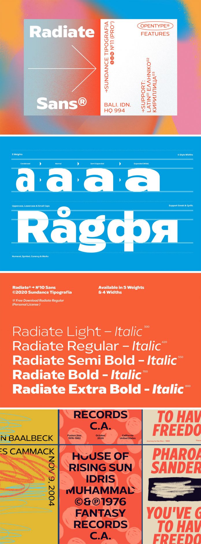 Radiate Sans Font Family by Studio Sun.