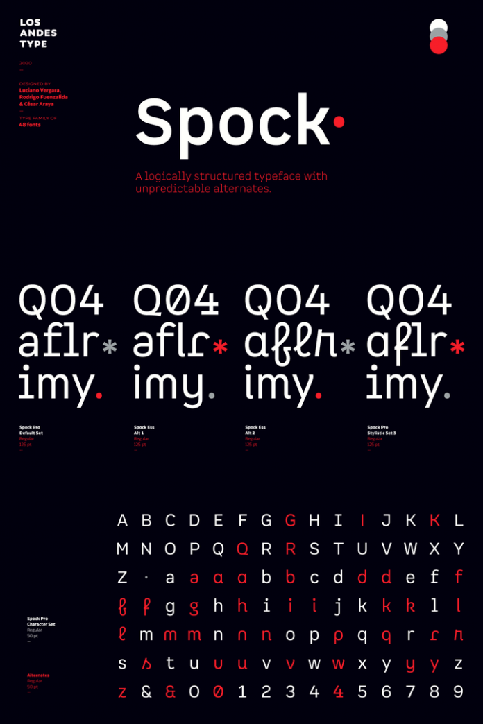 Spock Font Family by Los Andes.