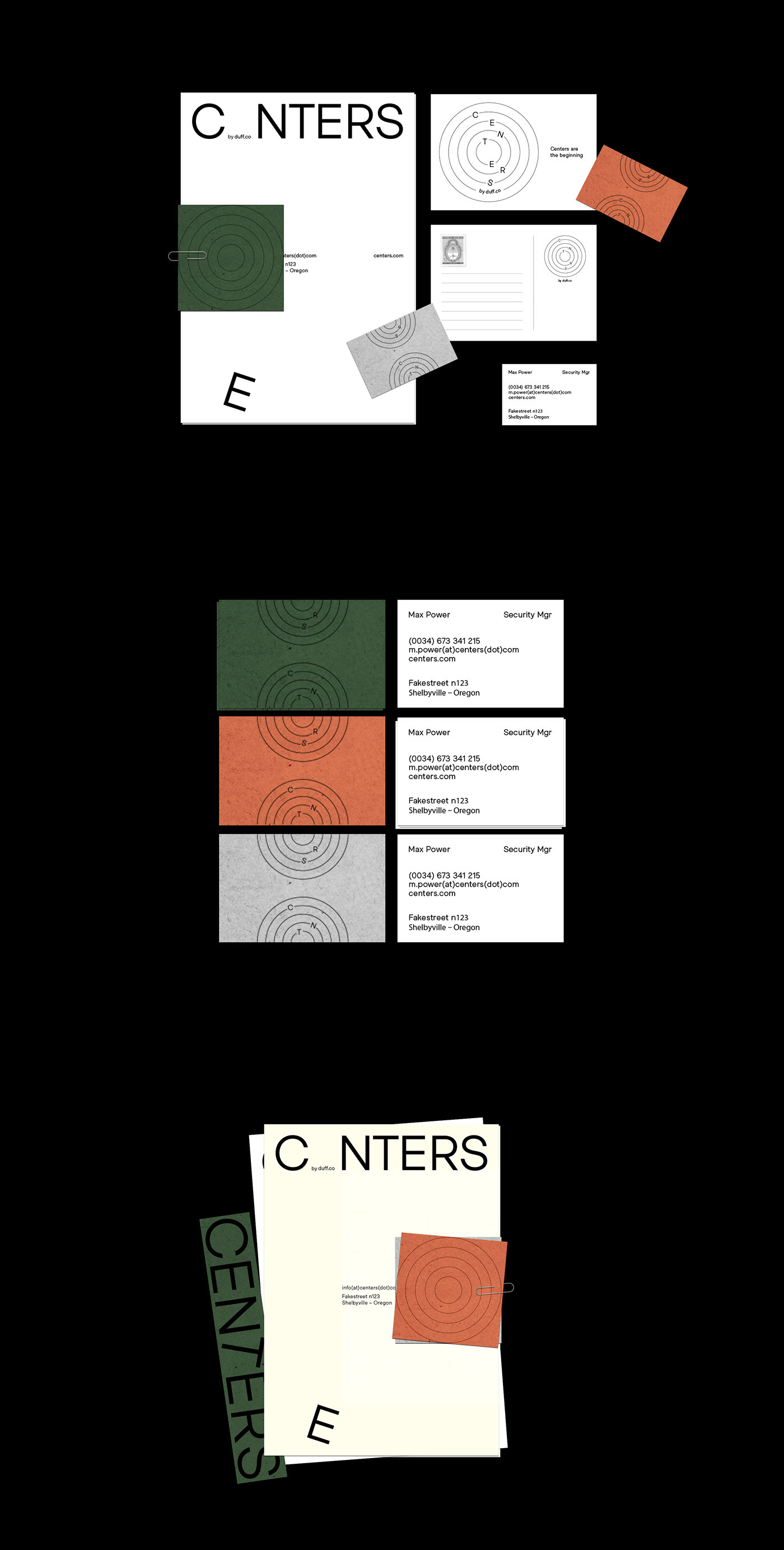 Branding and graphic design by Pilar Tobar for Centers.