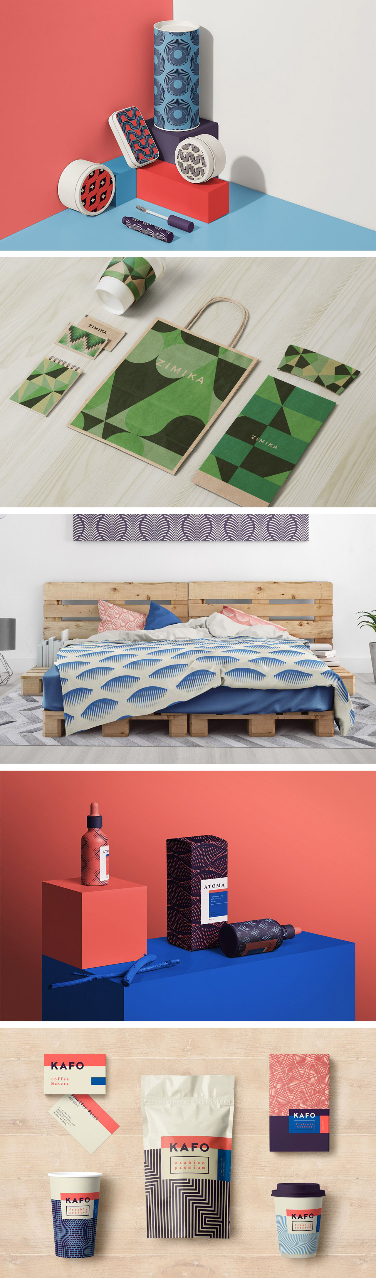 Geometric Patterns Bundle: 100 seamless patterns for any kind of graphic design projects.