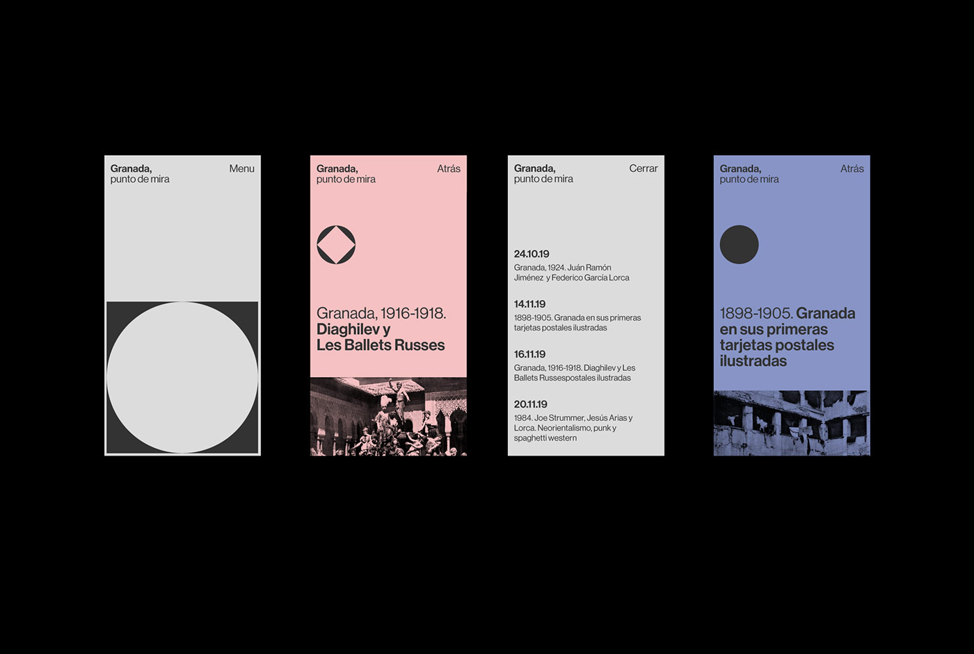 Graphic design by Plácida for Granada, punto de mira.