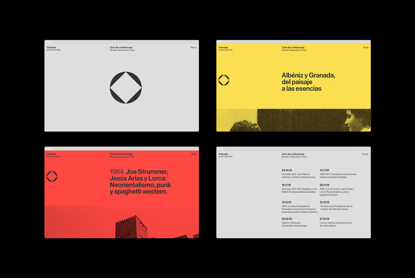 Graphic design by Plácida for Granada, punto de mira.