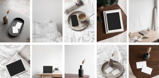 Bruton photo and mockup bundle for Adobe Photoshop.