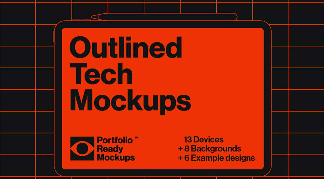 Outlined Tech Mockups available as EPS vector files. Outlined Tech Mockups available as EPS vector files.