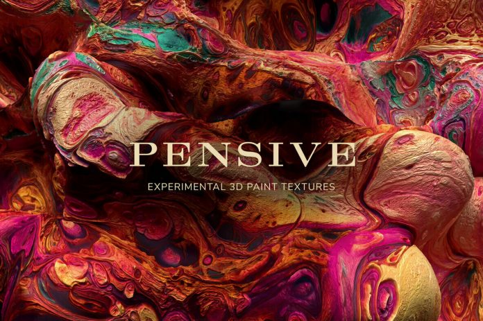 Pensive: Experimental 3D Paint Textures.